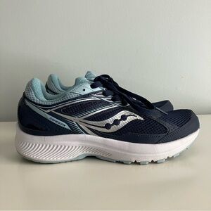 Saucony Cohesion 14 Women’s 6.5 Running Shoes Athletic Sneakers Navy Light Blue